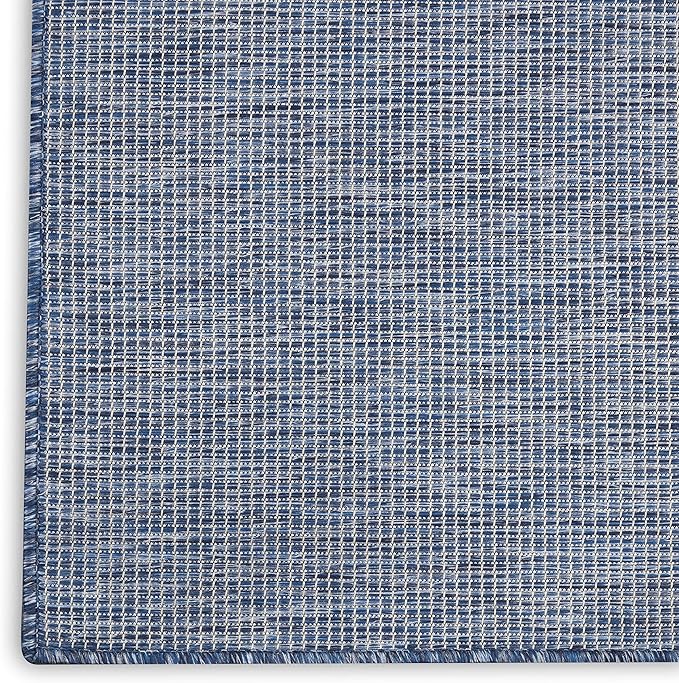 Nourison Positano Indoor-Outdoor Navy Blue 4' x 6' Area Rug, Easy Cleaning, Non Shedding, Bed Room, Living Room, Dining Room, Backyard, Deck, Patio (4x6)