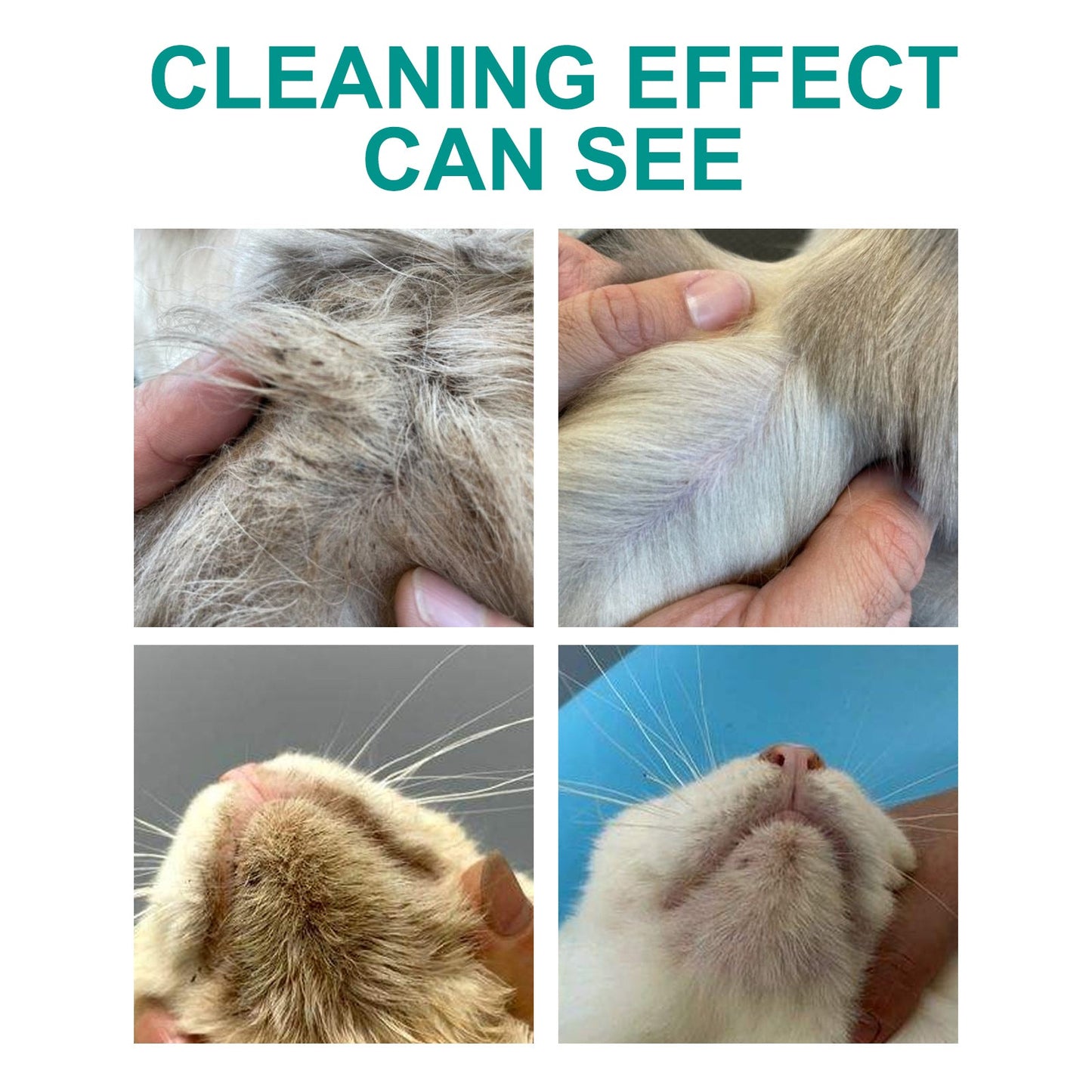 Pet Leave-In Cleaning Gloves Dog Bath Cat Clean Dry Cleaning Gloves Deodorizing Odor Removal