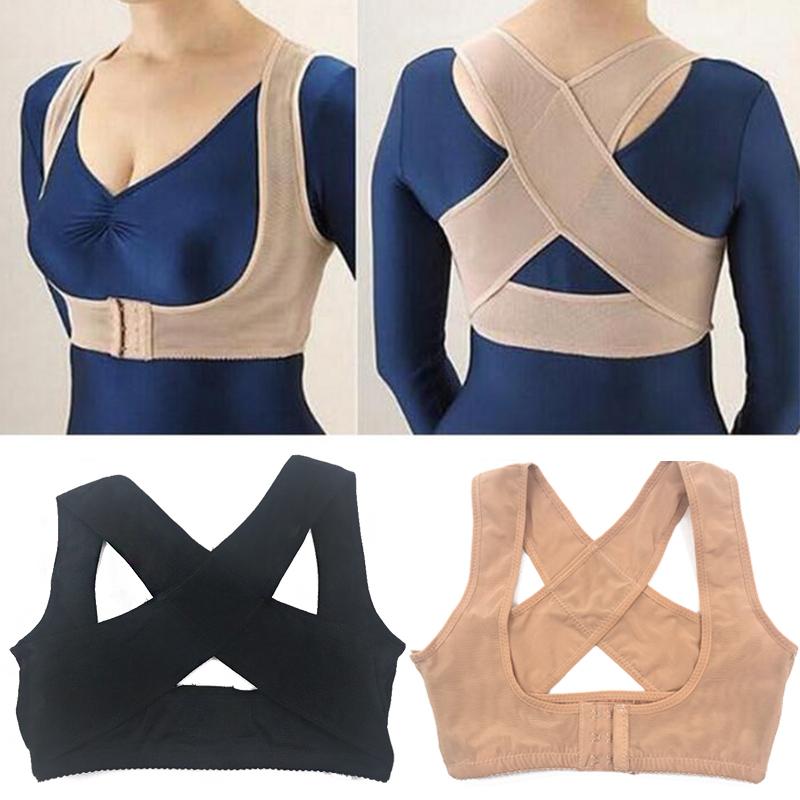Posture Corrector Adjustable Women Back Support Belt Orthotics Posture Correction Brace Rectify Posture Corset Face Lift Tool