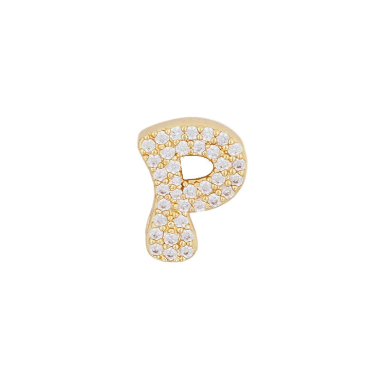 Fashion English 26 letter single pendant gold DIY bracelet necklace accessories