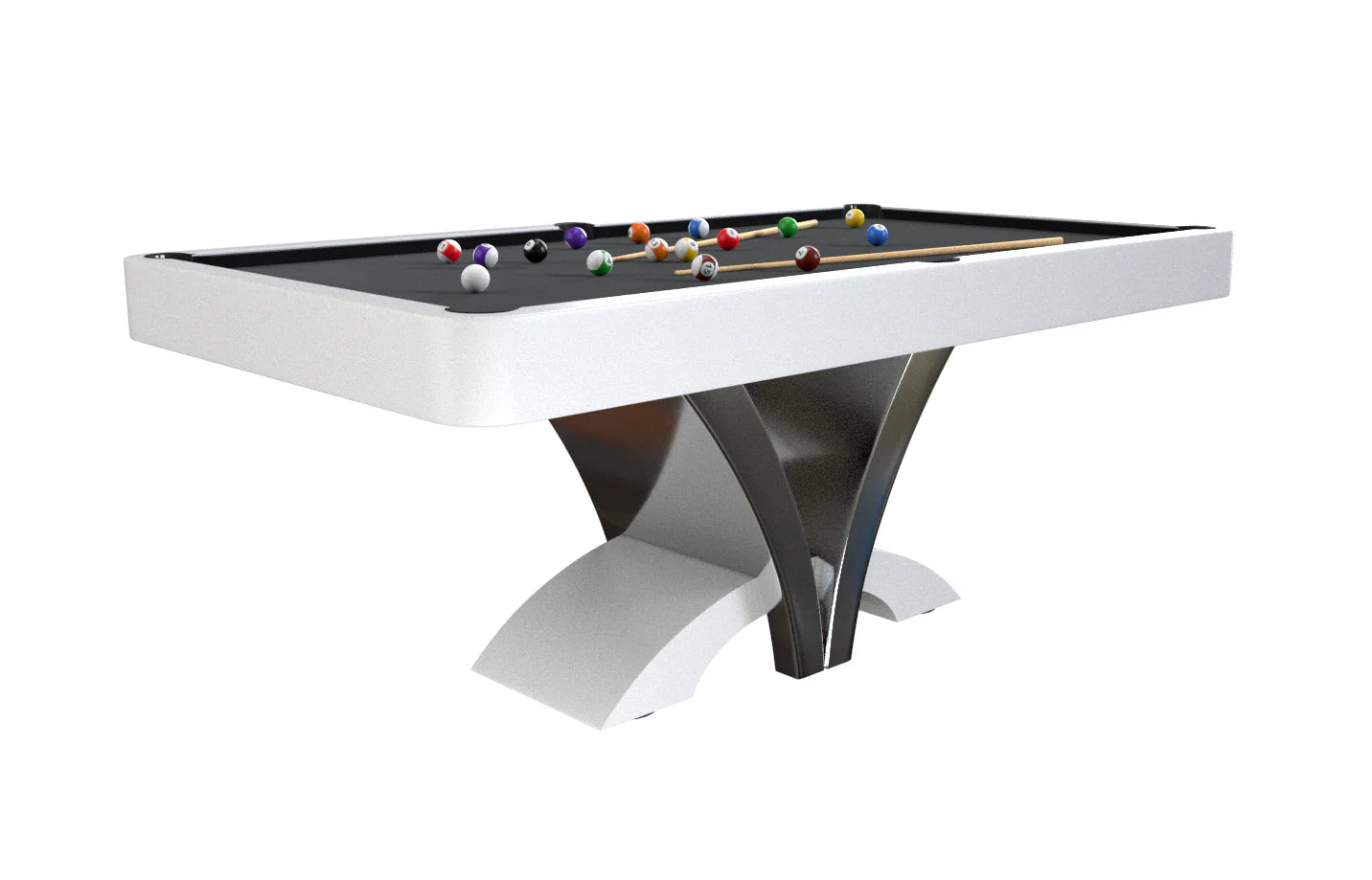 White Billiards The Aliya Modern Slate Pool Table