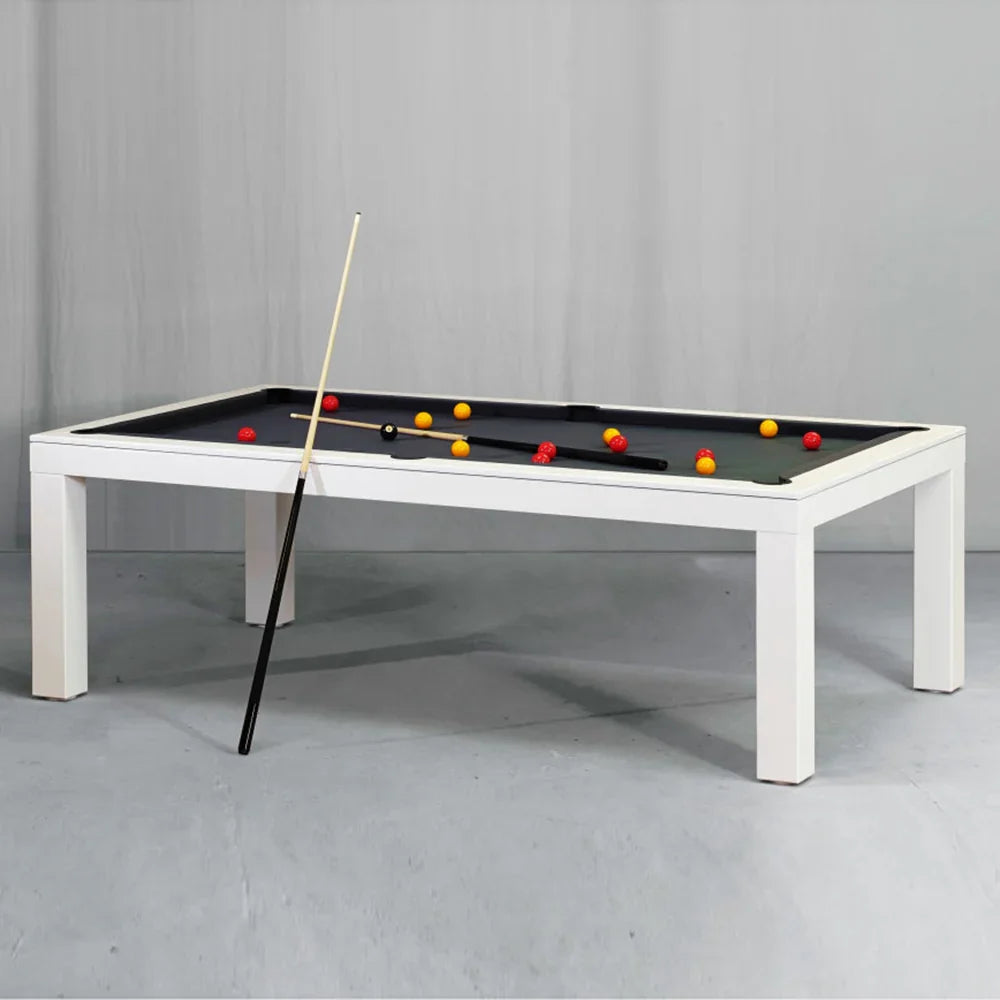 White Billiards Alpha Modern Slate Dining Top Pool Table
