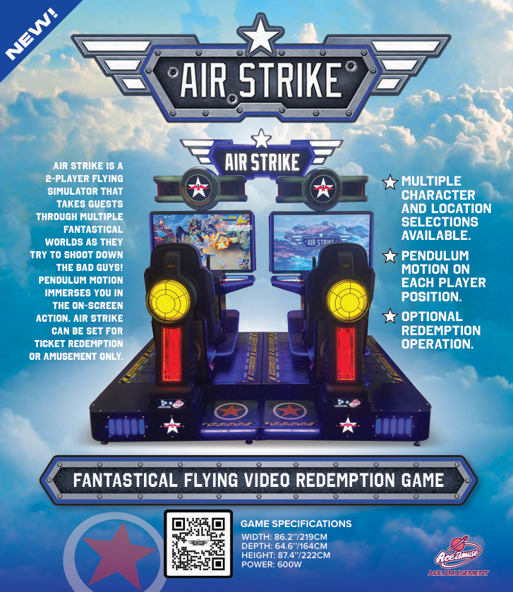 LAI Games Air Strike Twin Arcade Game