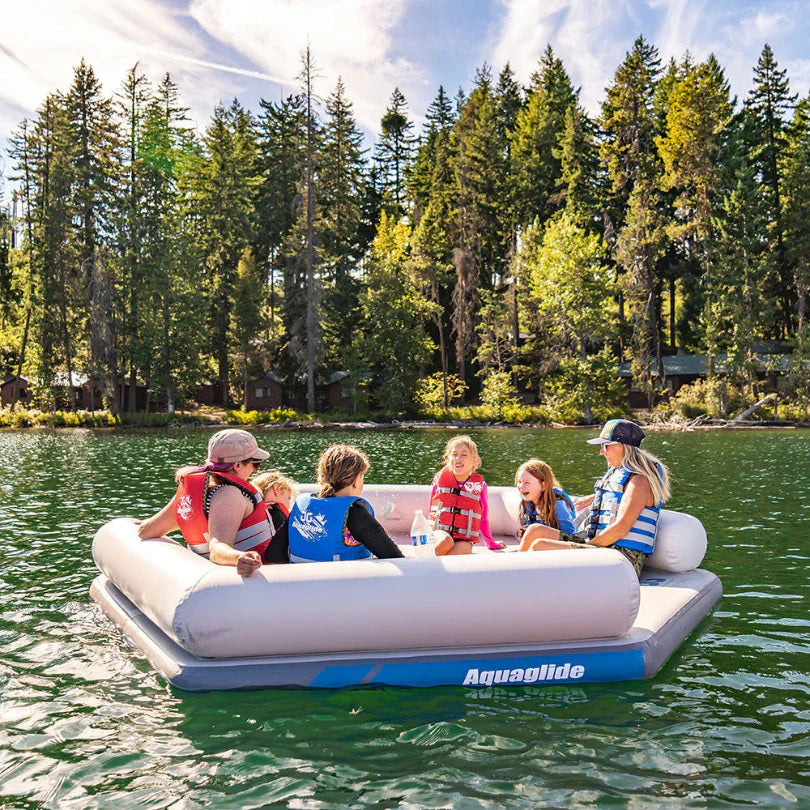 Aquaglide Lazy Lounge, 6 Person Inflatable Floating Lounge