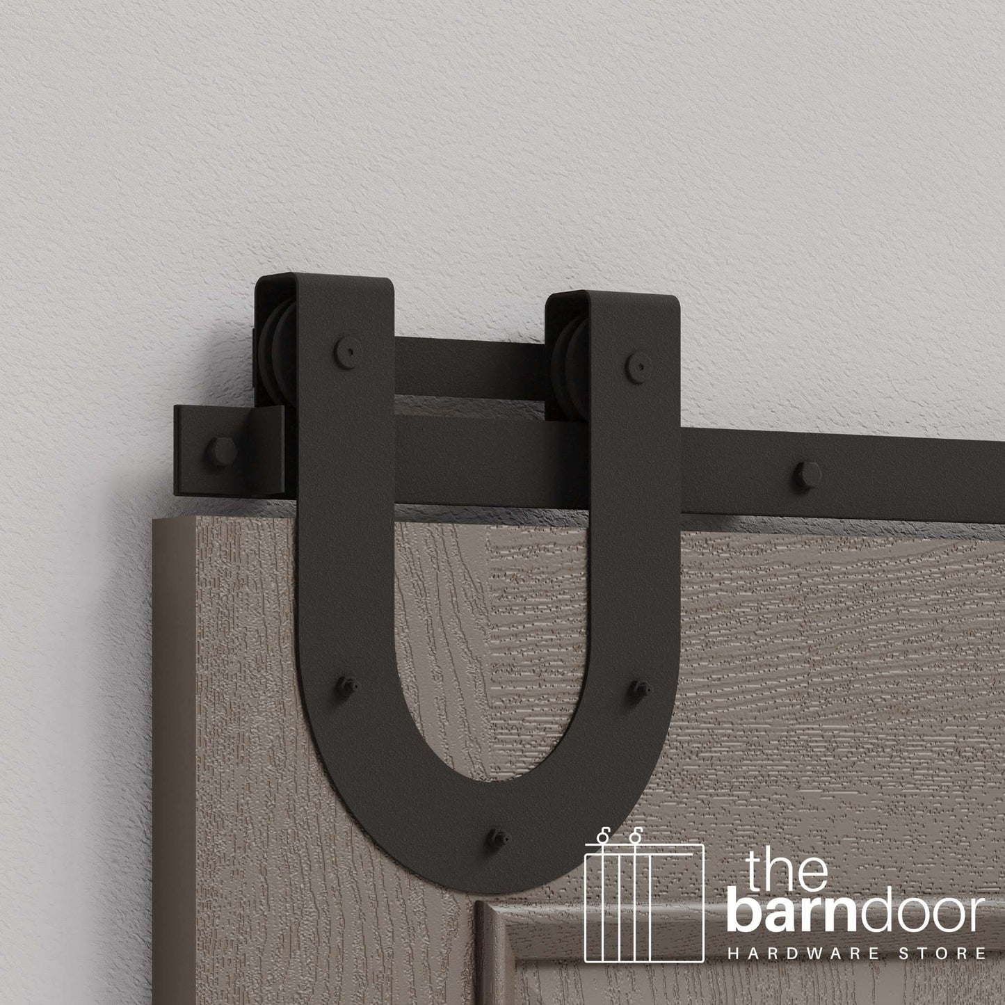 Horseshoe Heavy Duty Sliding Barn Door Hardware Kit