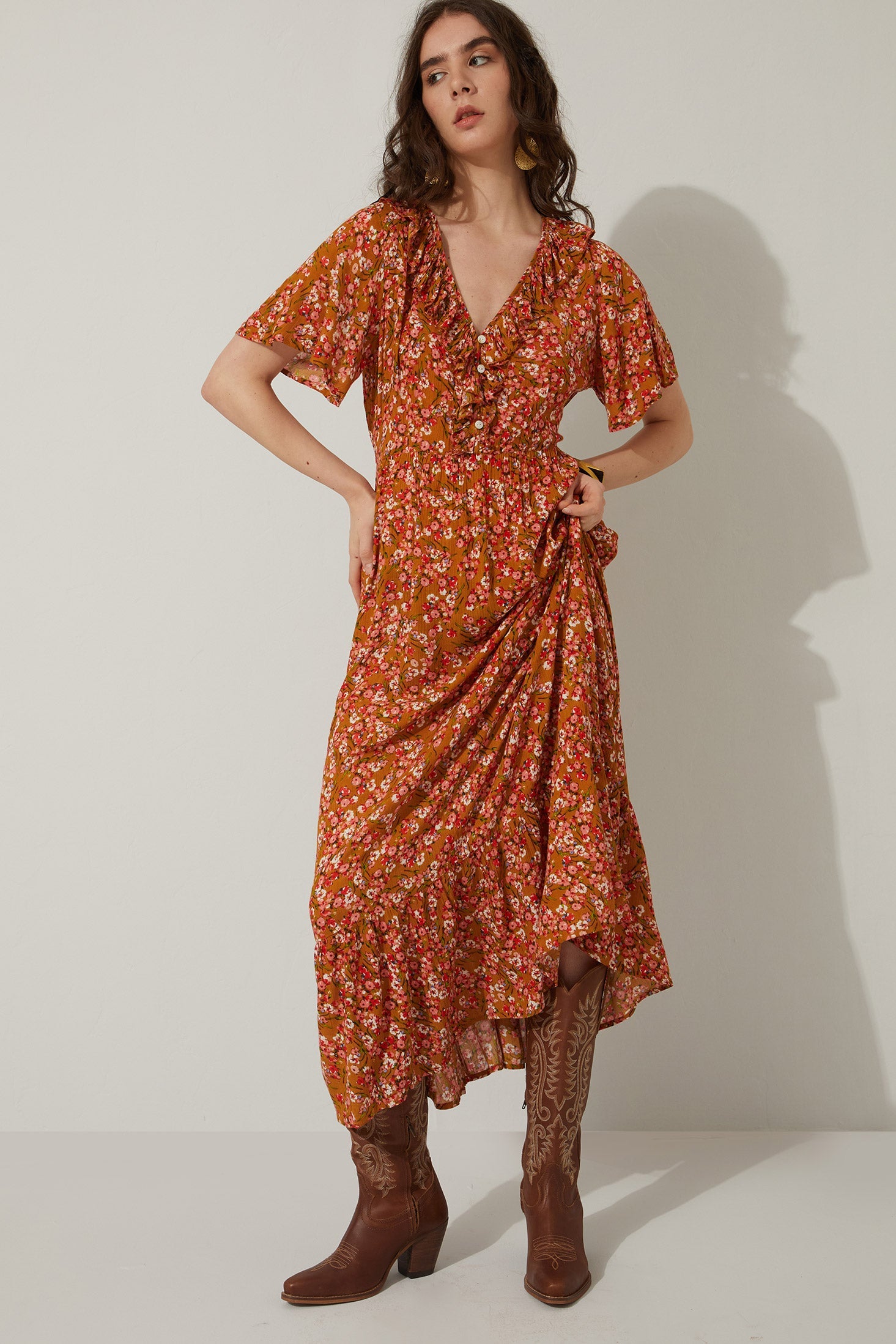 Bernadette Ruffle Dress / Elegant Ruffle Midi Dress / Romantic Tiered Ruffle Dress / Chic Flowing Ruffle Dress / Classic Bernadette Style Dress / Soft Frill Detail Dress / Feminine Ruffle Gown Dress / Graceful Tiered Midi Dress / Luxury Ruffle Statement Dress / Modern Ruffle Elegance Dress / Designer Bernadette Dress / Flowy Romantic Dress / Sophisticated Ruffle Hem Dress / Timeless Frill Midi Dress / Delicate Layered Ruffle Dress / High-Fashion Ruffle Dress / Elegant Party Ruffle Dress / Soft Draped Frill 
