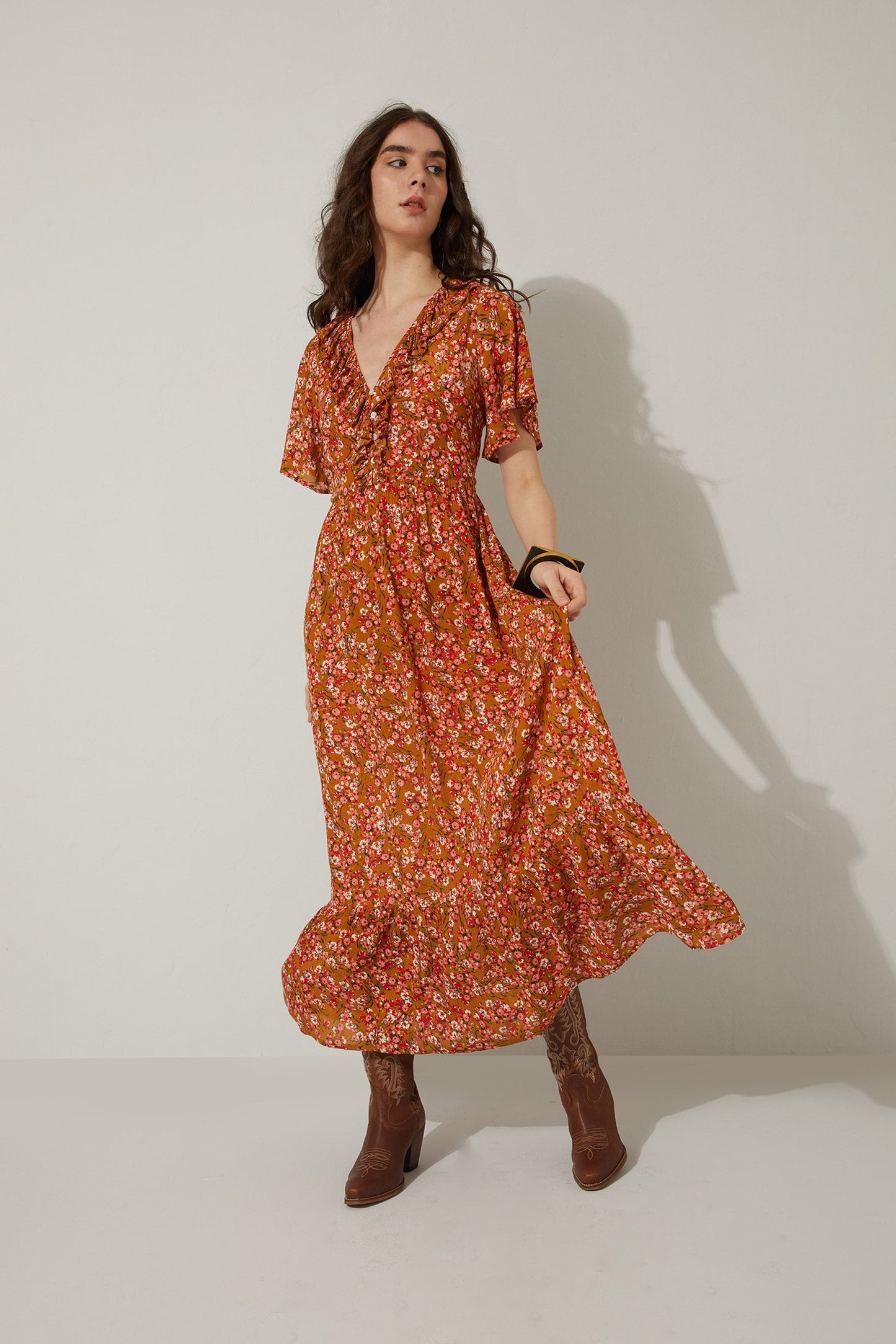 Bernadette Ruffle Dress / Elegant Ruffle Midi Dress / Romantic Tiered Ruffle Dress / Chic Flowing Ruffle Dress / Classic Bernadette Style Dress / Soft Frill Detail Dress / Feminine Ruffle Gown Dress / Graceful Tiered Midi Dress / Luxury Ruffle Statement Dress / Modern Ruffle Elegance Dress / Designer Bernadette Dress / Flowy Romantic Dress / Sophisticated Ruffle Hem Dress / Timeless Frill Midi Dress / Delicate Layered Ruffle Dress / High-Fashion Ruffle Dress / Elegant Party Ruffle Dress / Soft Draped Frill 