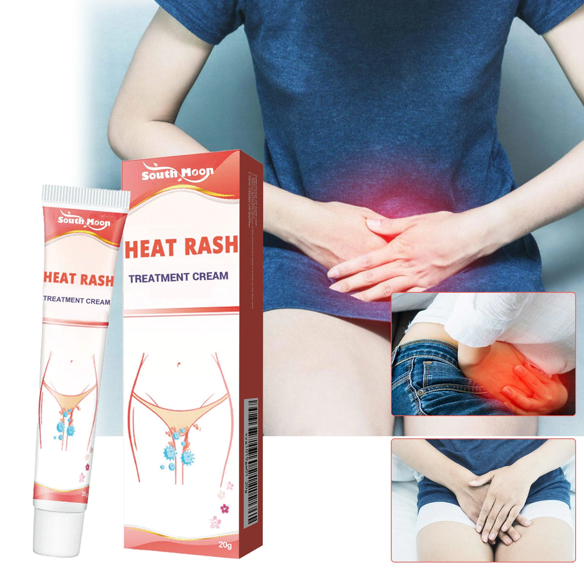 Heat Rash Treatment Cream, Alleviate The Uncomfortable Itching Clean B ...