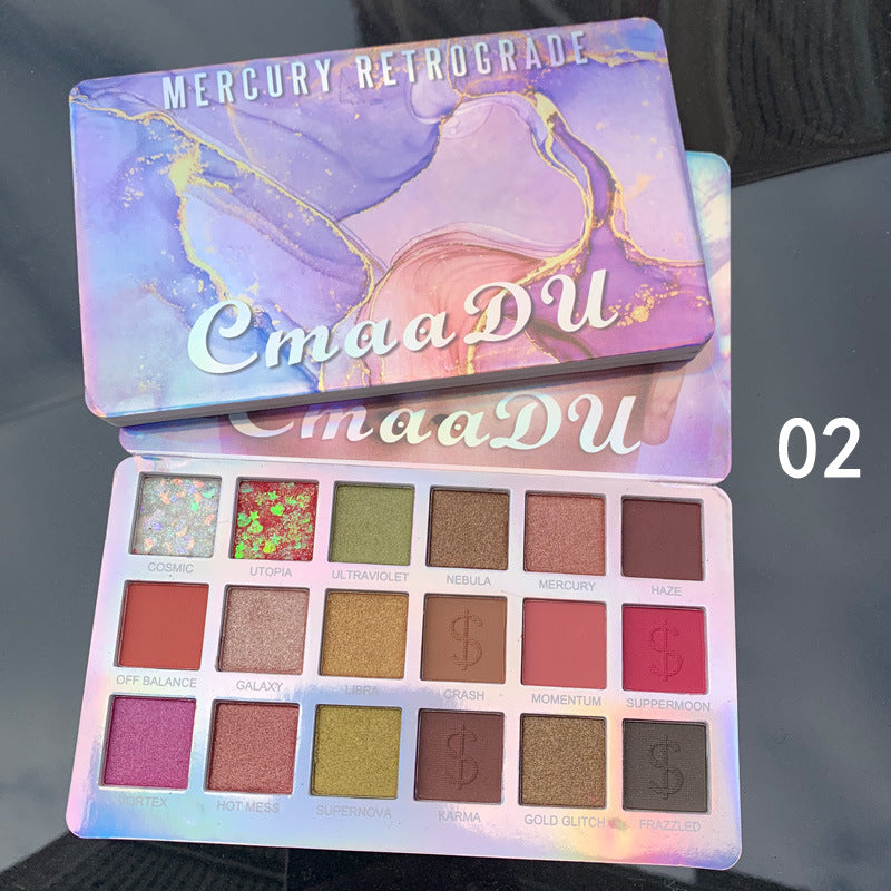 CmaaDu 18 Colors Eyeshadow Palette Matte and Metallic Glitter Eyeshadow Palette