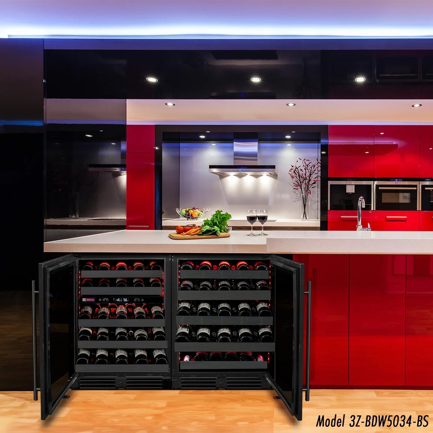 Allavino Reserva Series 50 Bottle Wine Cooler Refrigerator with Black Stainless Steel Door