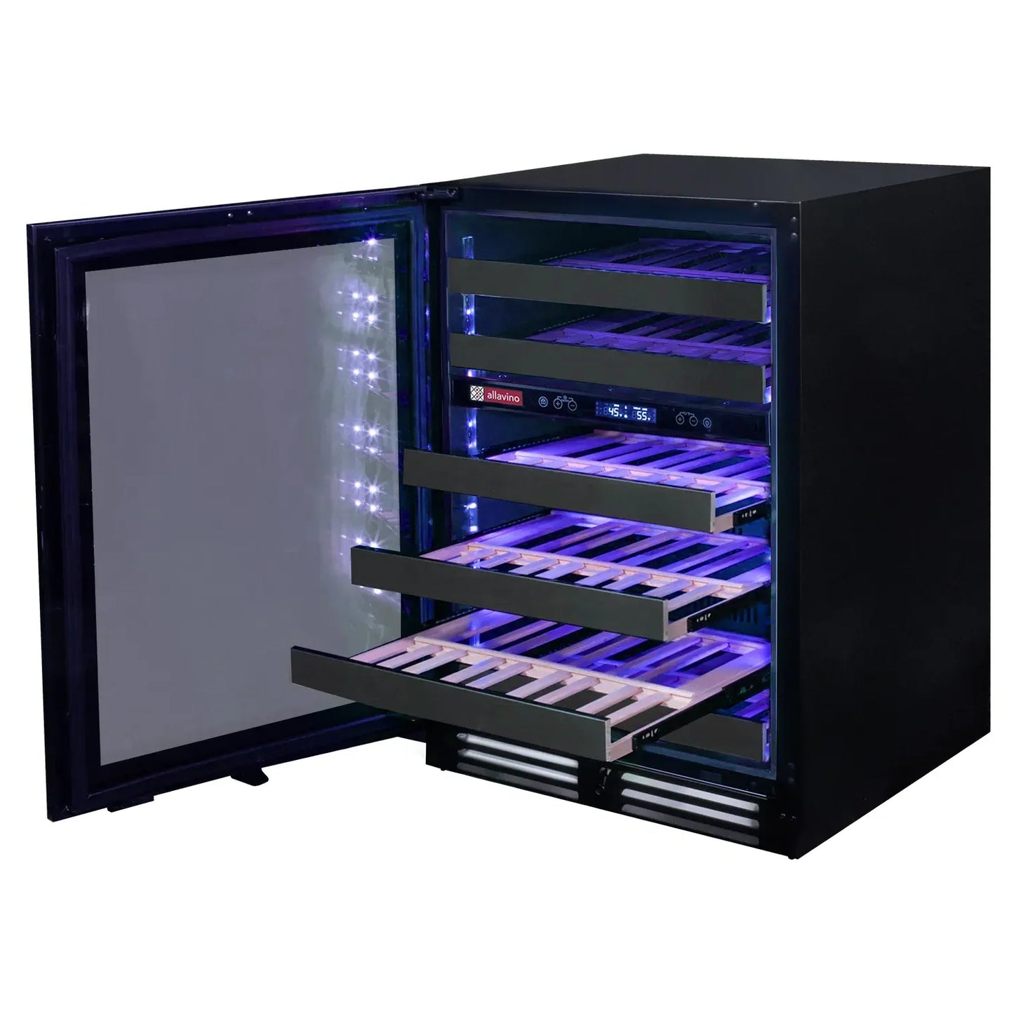 Allavino Reserva Series 50 Bottle Wine Cooler Refrigerator with Black Stainless Steel Door