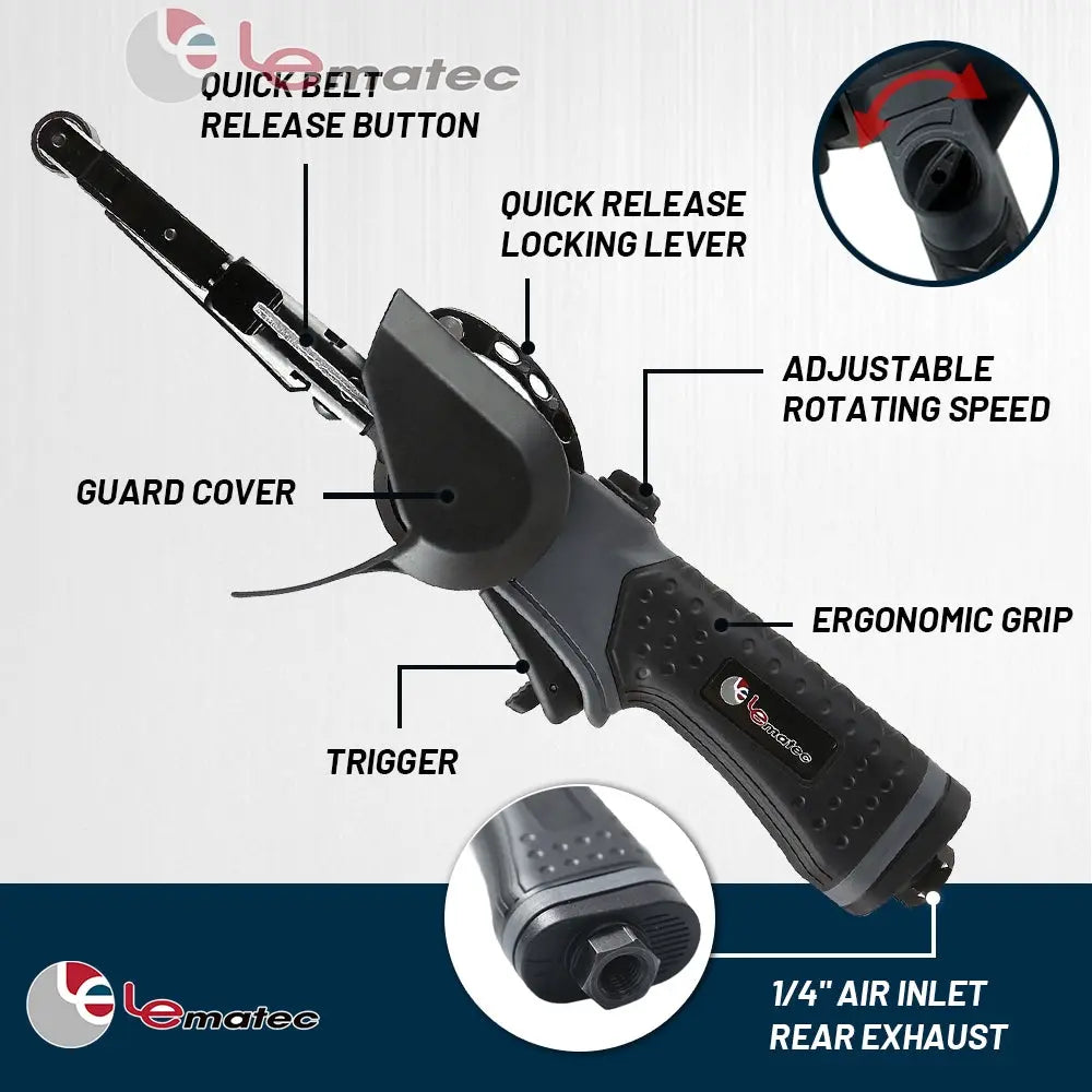 LE-BS-708B Air Belt Sander 3/4" x 20-1/2" – Heavy Duty Grinding