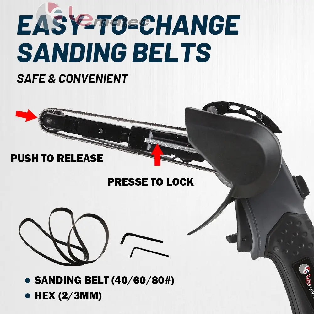 LE-BS-706B Air Belt Sander 1/2" x 13" – Fast Precise Sanding