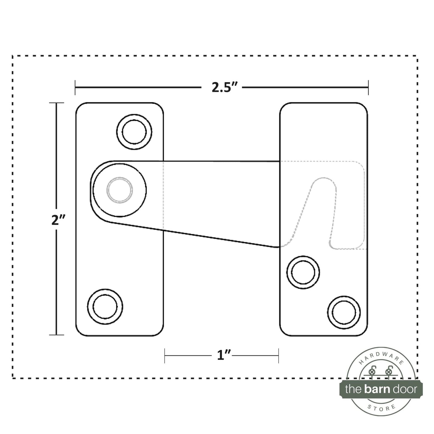Barn Door Biparting Privacy Latch