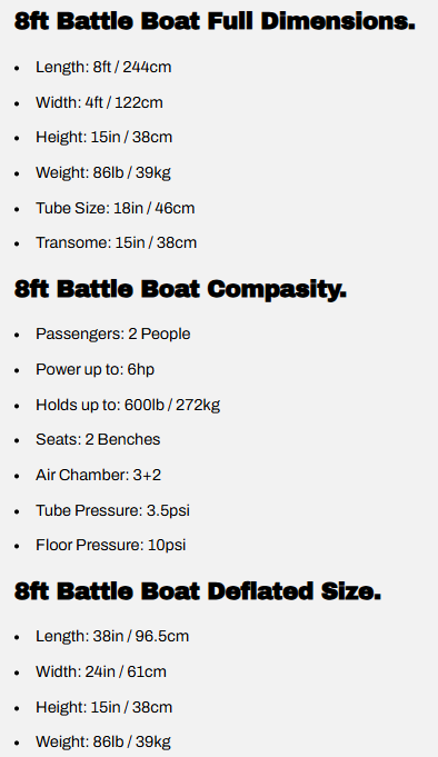 Pop Board Battle Boat Inflatable Dinghy Boat
