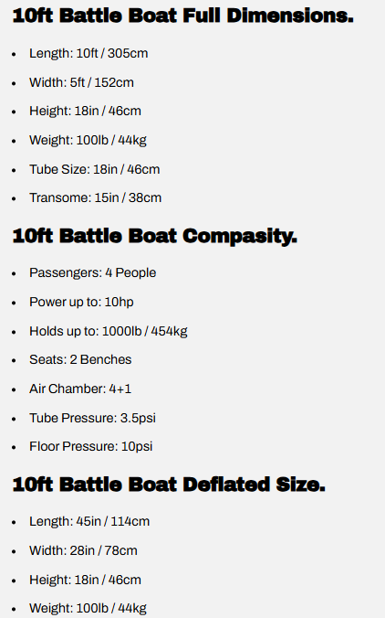 Pop Board Battle Boat Inflatable Dinghy Boat
