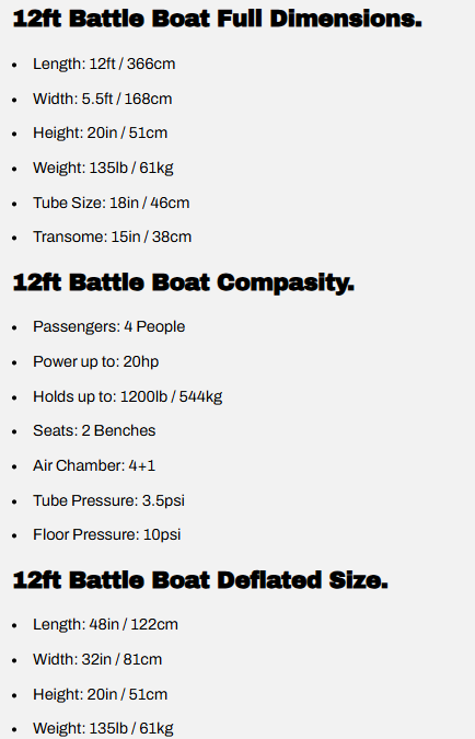 Pop Board Battle Boat Inflatable Dinghy Boat