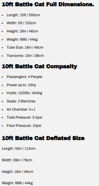 Pop Board Rover Marine Battle Cat Inflatable Catamaran
