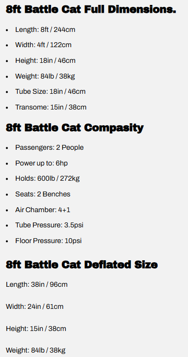 Pop Board Rover Marine Battle Cat Inflatable Catamaran