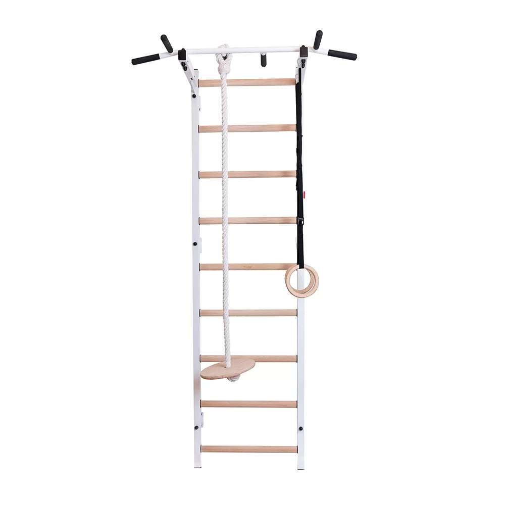 BenchK 721 Exercise Rehabilitation Wooden Wall Bars with Gymnastic Accessories