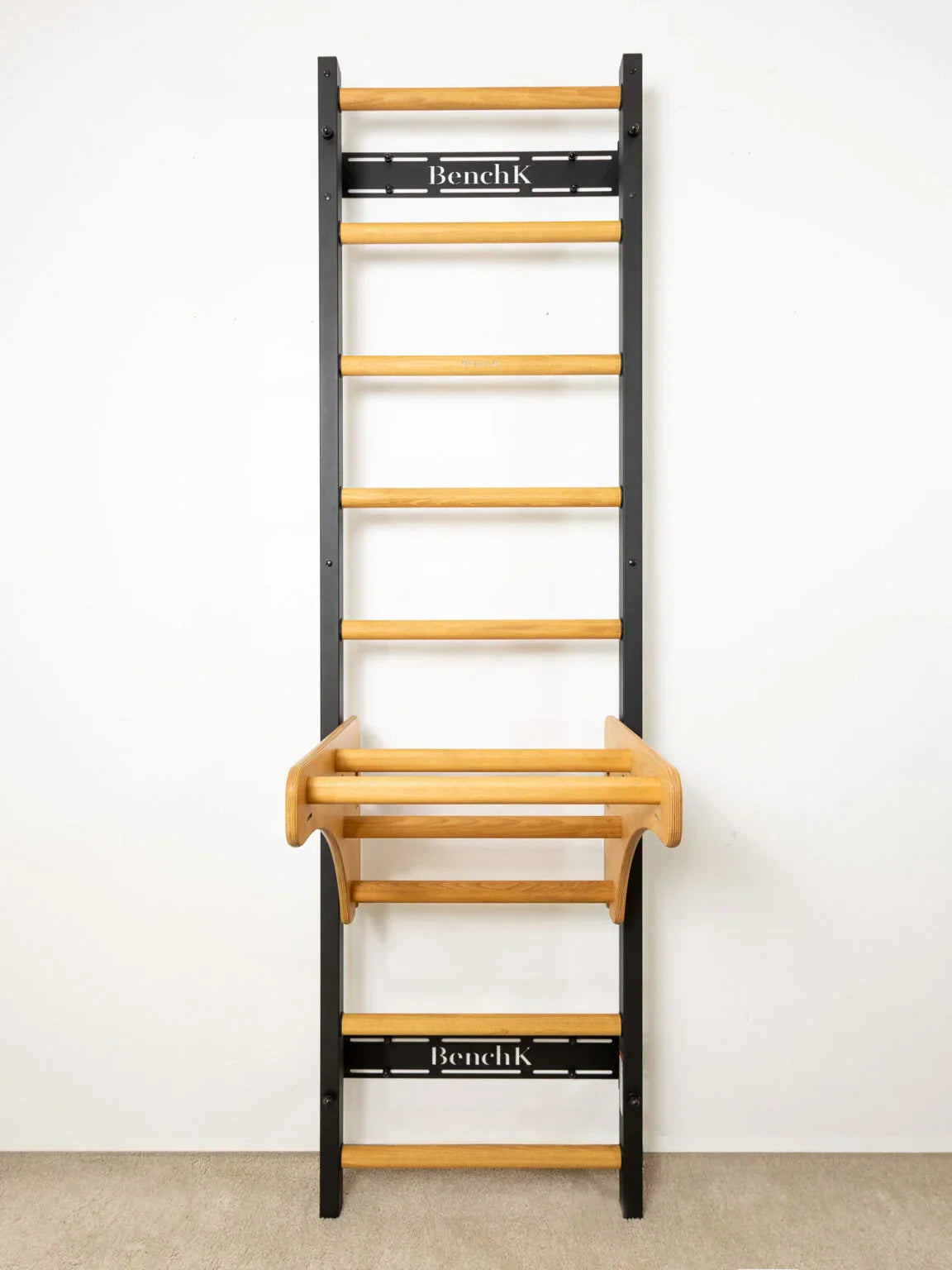 BenchK 711 Gymnastic Wooden Wall Bars with Pull-Up Bar and Accessories