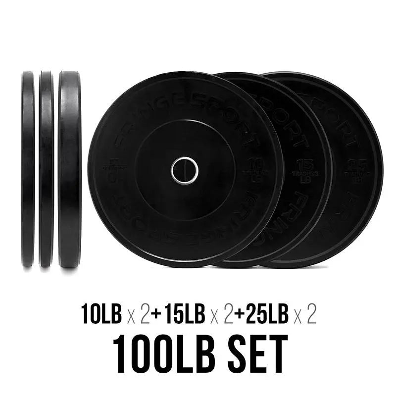 Fringe Sport Black Bumper Plate Set