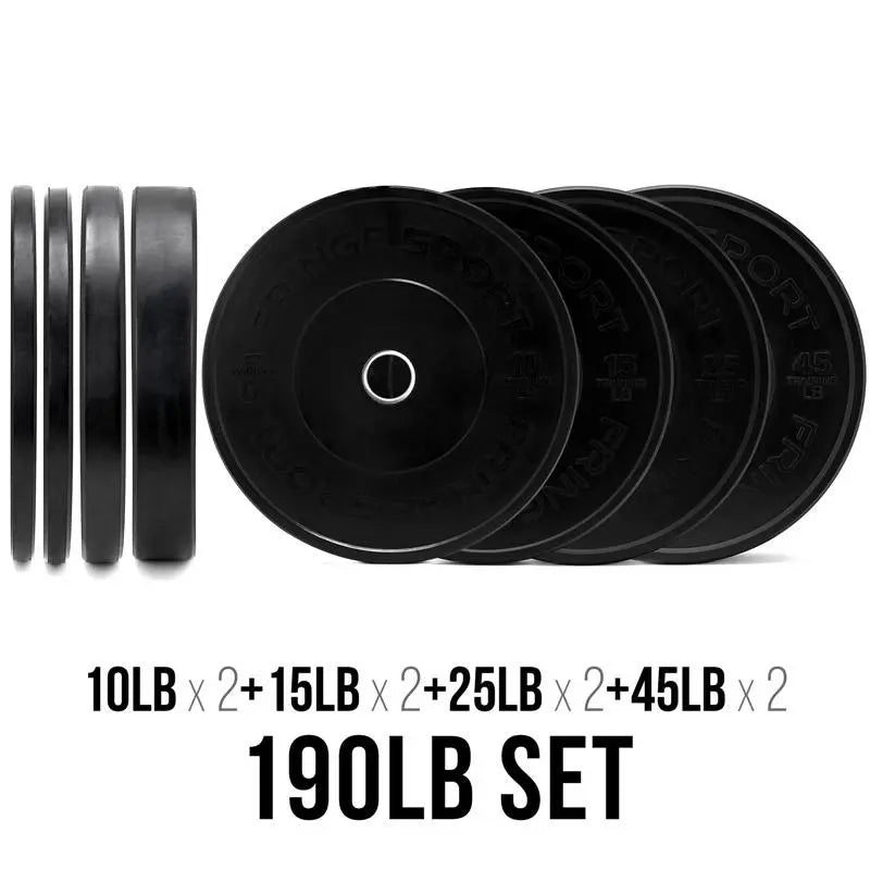 Fringe Sport Black Bumper Plate Set
