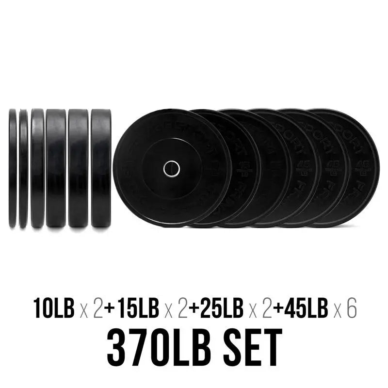 Fringe Sport Black Bumper Plate Set