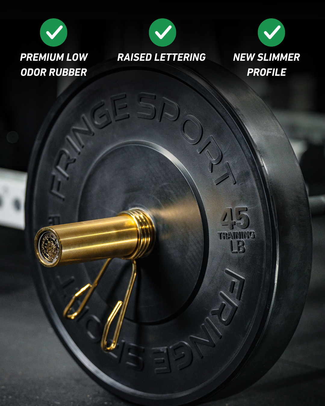 Fringe Sport Black Bumper Plate Set