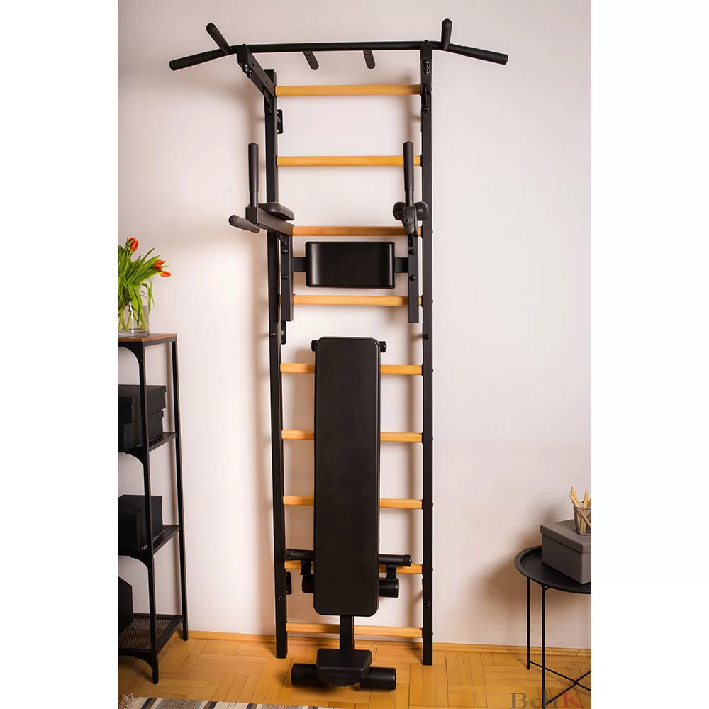 BenchK 723 Gymnastic Ladder with Workout Bench for Home Gym or Fitness Room