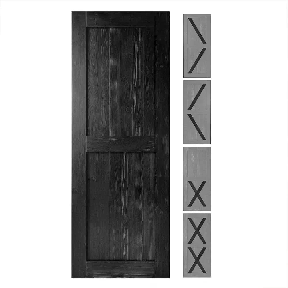 Natural Pine Wood Barn Door | 80", 84", 96" x 20"-60"