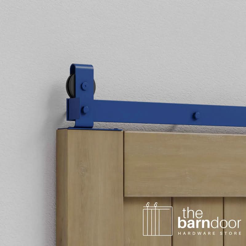Modern J Top Mount Bifold Barn Door Hardware Kit | 4 Door One Way