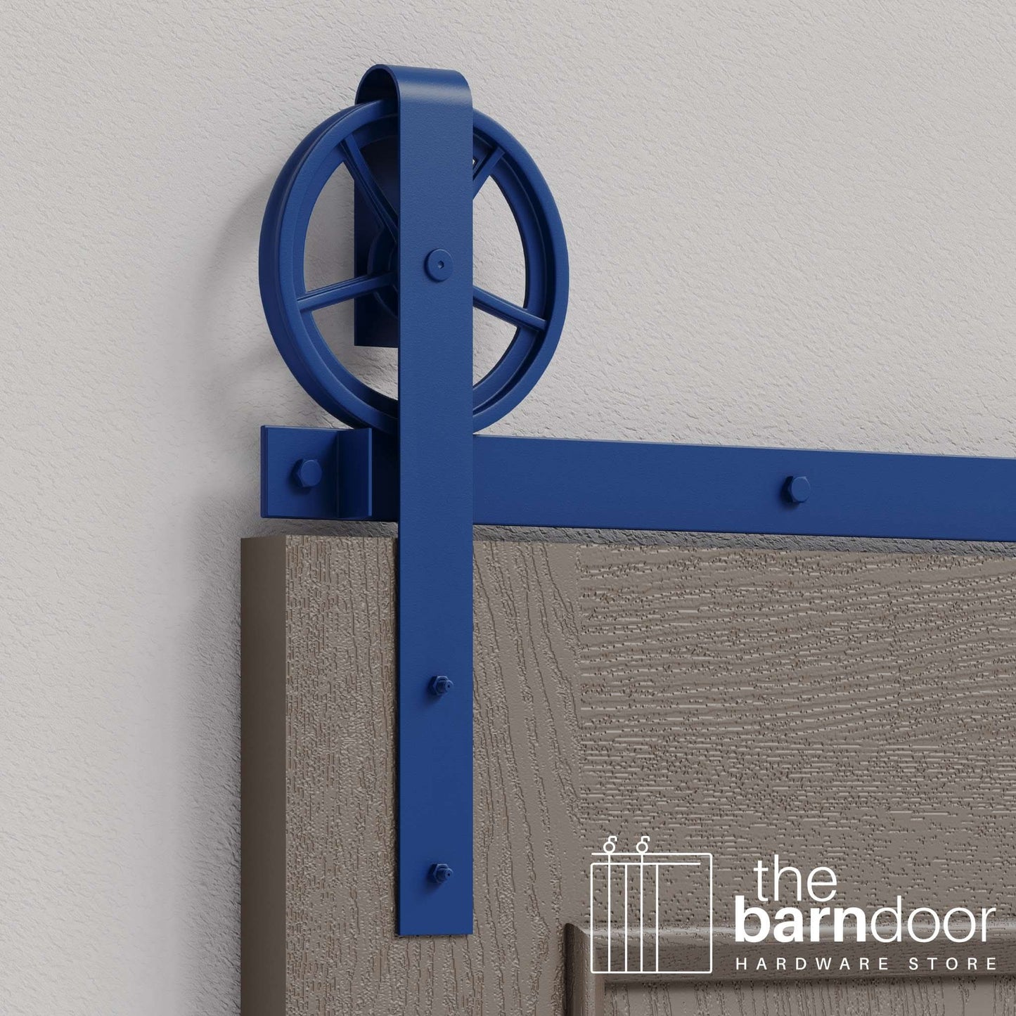 Wagon Wheel Heavy Duty Sliding Barn Door Hardware Kit