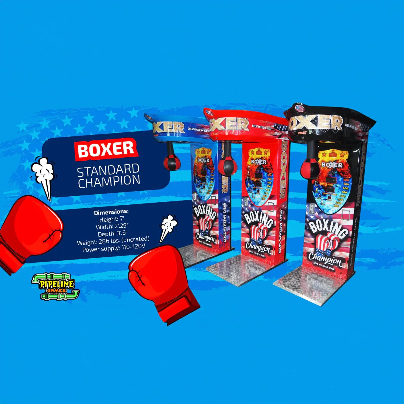Pipeline Games Boxer Punching Game Machine