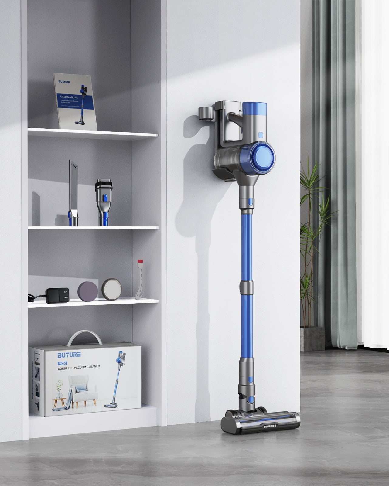 Buture VC50 Blue Cordless Vacuum Cleaner