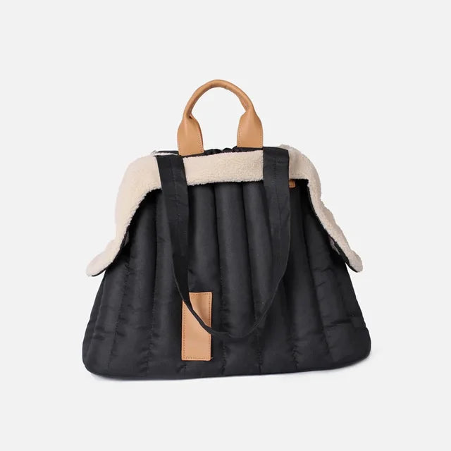 Pet Dog Bag Is Portable and Comfortable for Travel Luxury Handbag Winter Warm Removable Velvet Handbag Accesorios Para Perros