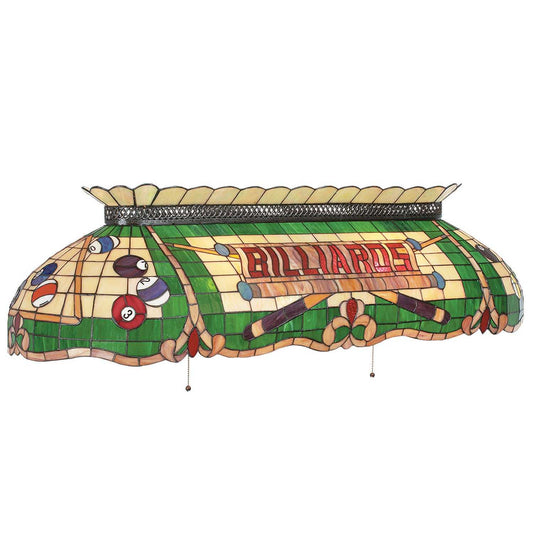 **PREORDER June 30** RAM Gameroom 50" Tiffany Stained Glass Billiard Light Fixture