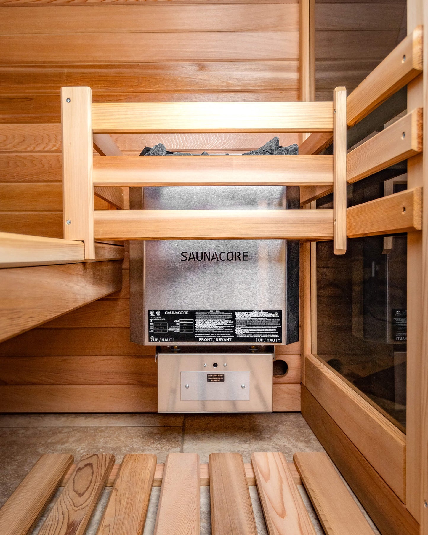 SaunaCore Classic Style Wood Front Sauna