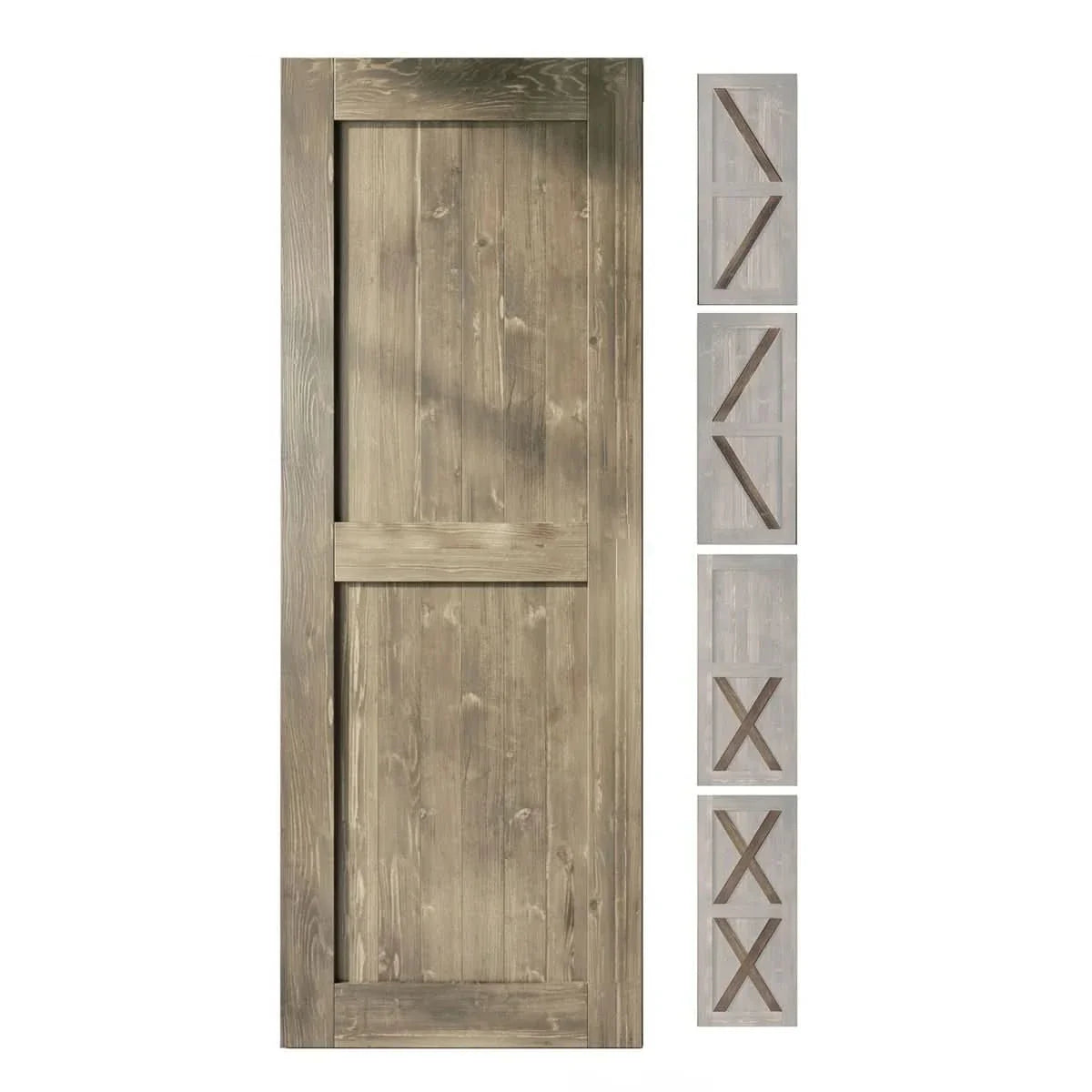 Classic Single Barn Door Kit | Brushed Nickel Hardware