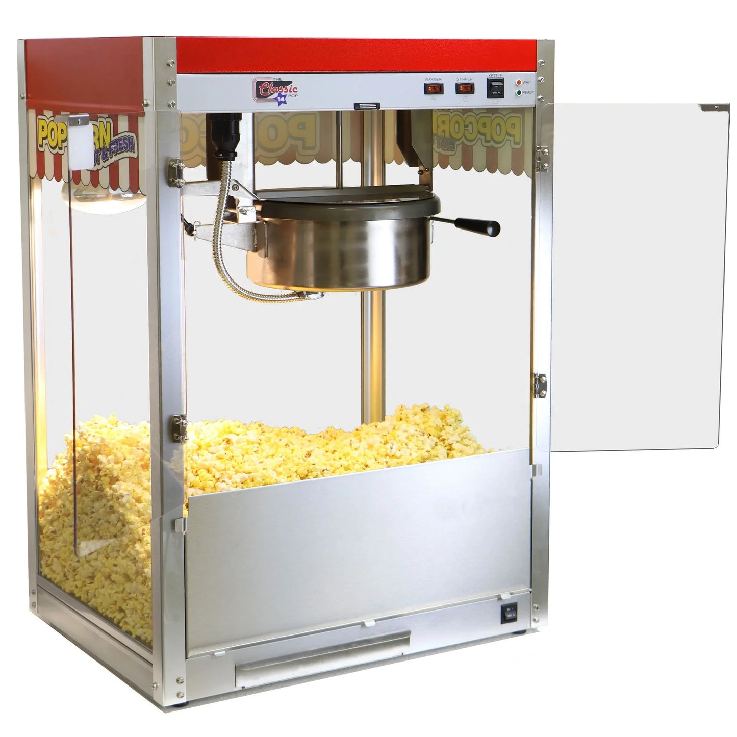 Classic Pop 14 Ounce Commercial Popcorn Machine with Stand by Paragon Concessions