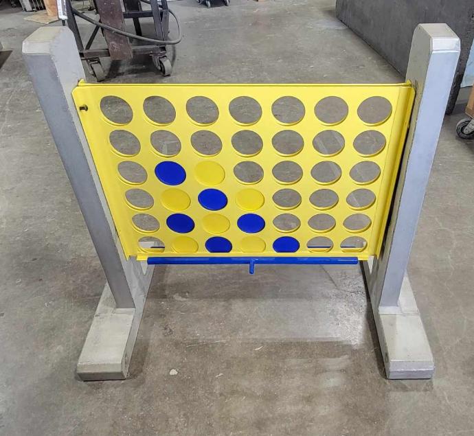 Stone Age Concrete Outdoor Connect-4 Game Set