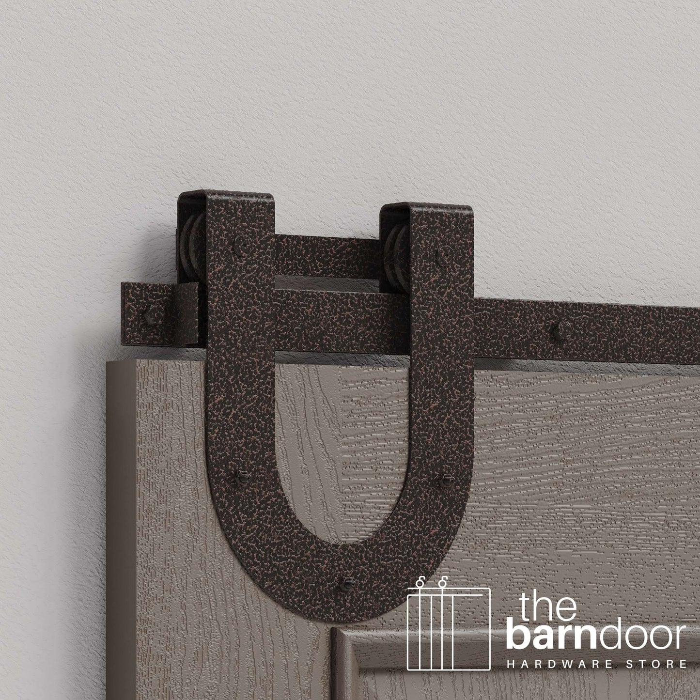 Horseshoe Heavy Duty Sliding Barn Door Hardware Kit