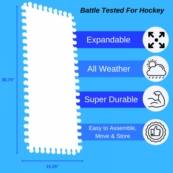 Skate Anytime All-Star 20′ x 30′ Synthetic Ice Rink for Hockey