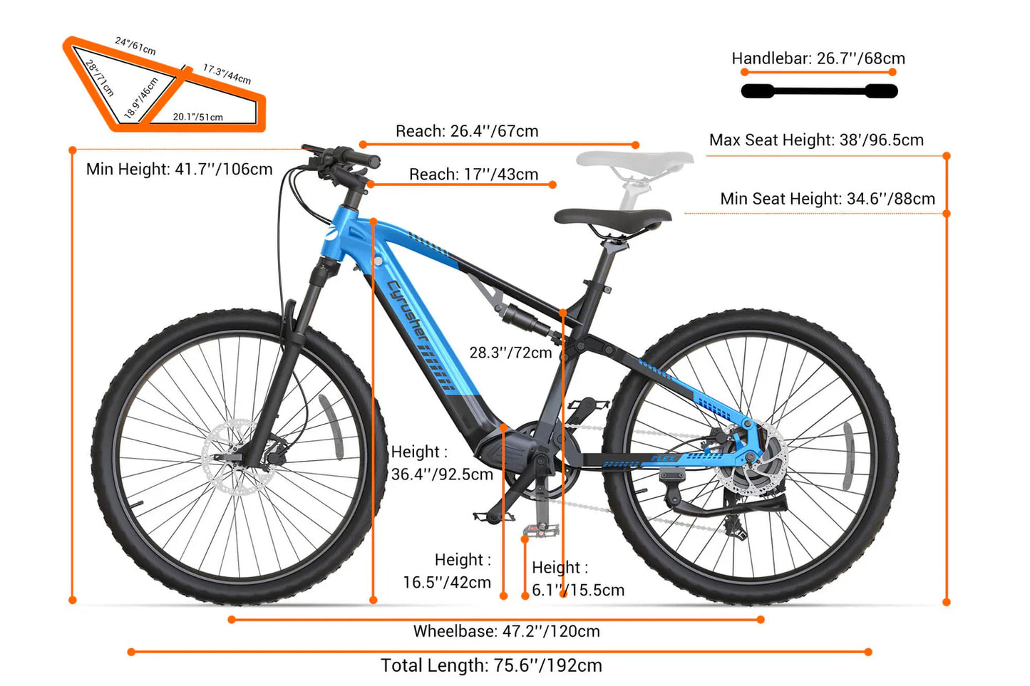 Cyrusher Flex Step-Over Commuter E-Bike