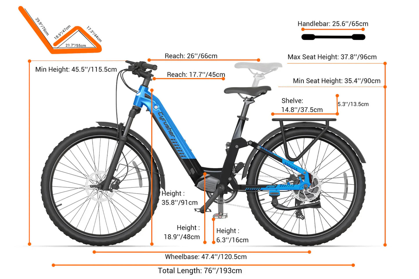 Cyrusher Sprint Step-Through City E-Bike
