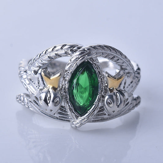 Plated with s925 Silver Mighty Ring, Aragon Ring, Barakh Ring, European and American Ins Two tone Ring