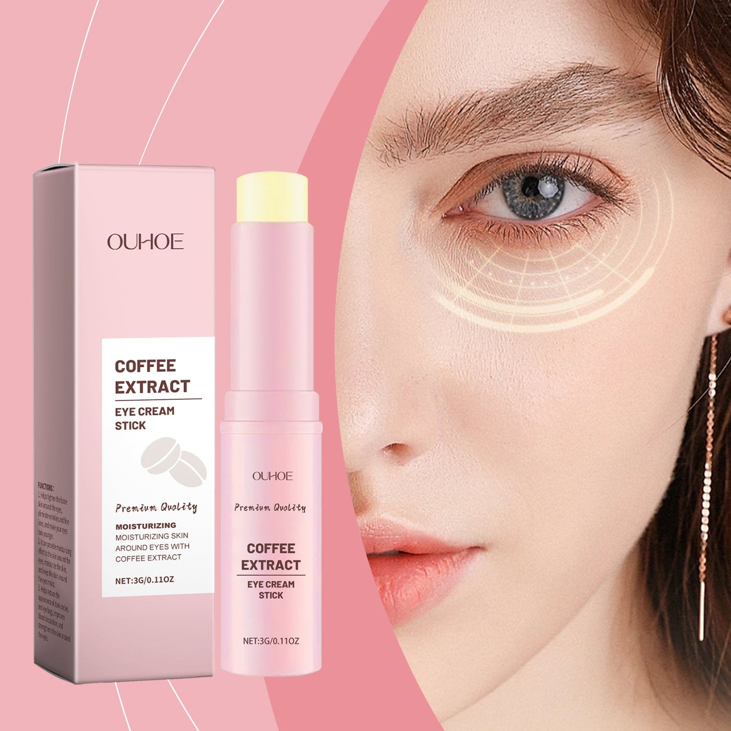 Eye Cream Stick, Care And Tighten The Skin Around The Eyes Daily Massage Moisturizing Moisturizing Care Eye Cream