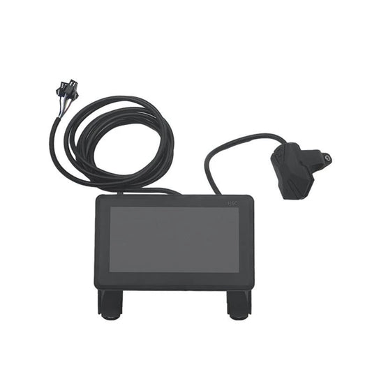Waterproof color LCD meter H6C for e-bikes, SM/weatherproof connector, smart e-bike screen with USB.