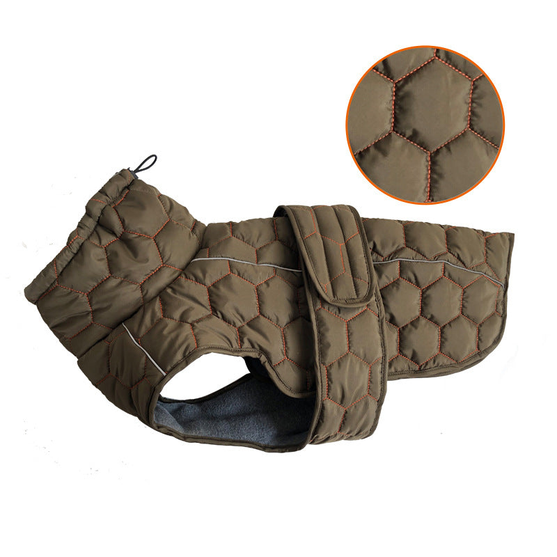 Thick and warm dog clothing outdoor cotton coat vest for winter warmth