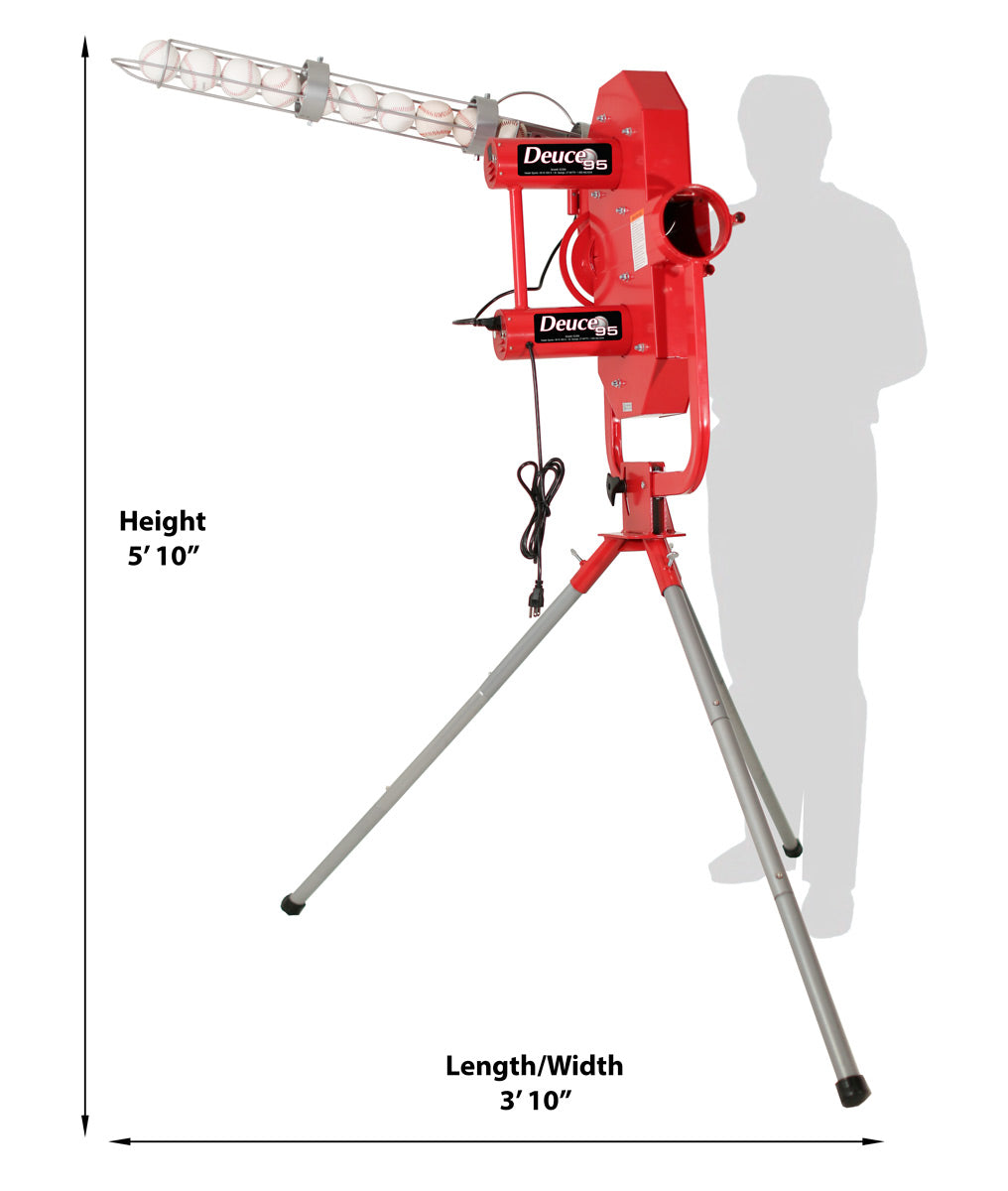 *PREORDER MID JUNE* Heater Deuce 95 MPH Pitching Machine w/ Feeder & Xtender 48' Batting Cage